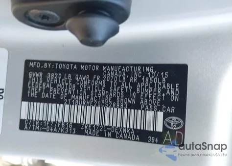 2016 Toyota Corolla Le z USA, uszkodzony, nr VIN 2T1BURHE2GC528883